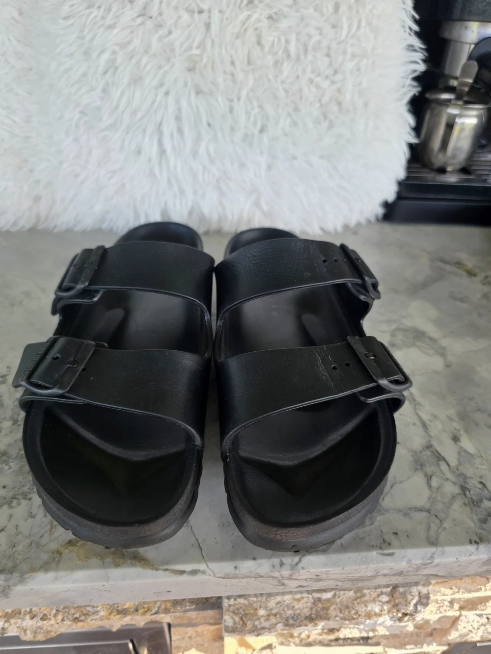 Birkenstock Black Two-Strap Buckle EVA Sandals